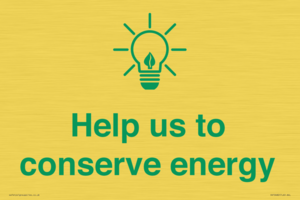 Help us to conserve energy 